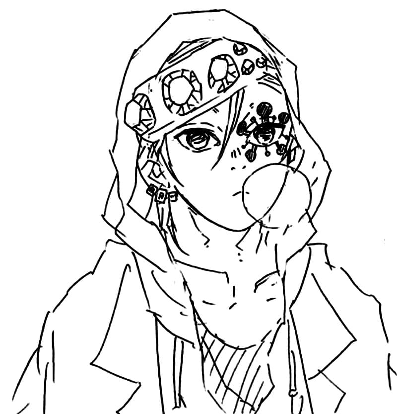 Kolorowanka Tengen Uzui do druku