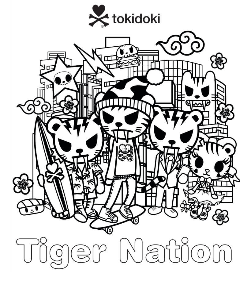 Kolorowanka Tiger Nation