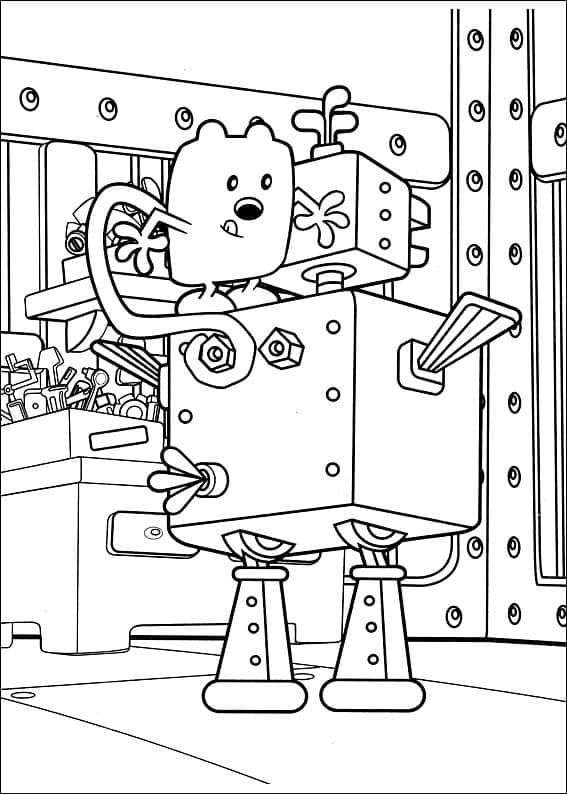 Kolorowanka Wubbzy konstruktor robotów