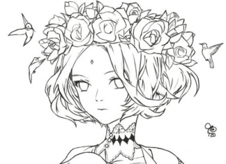 Kolorowanki Księżniczki Anime Kolorowanka księżniczka anime do druku dla dziewczyn