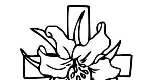 Kolorowanki Krzyż Wielkanocny