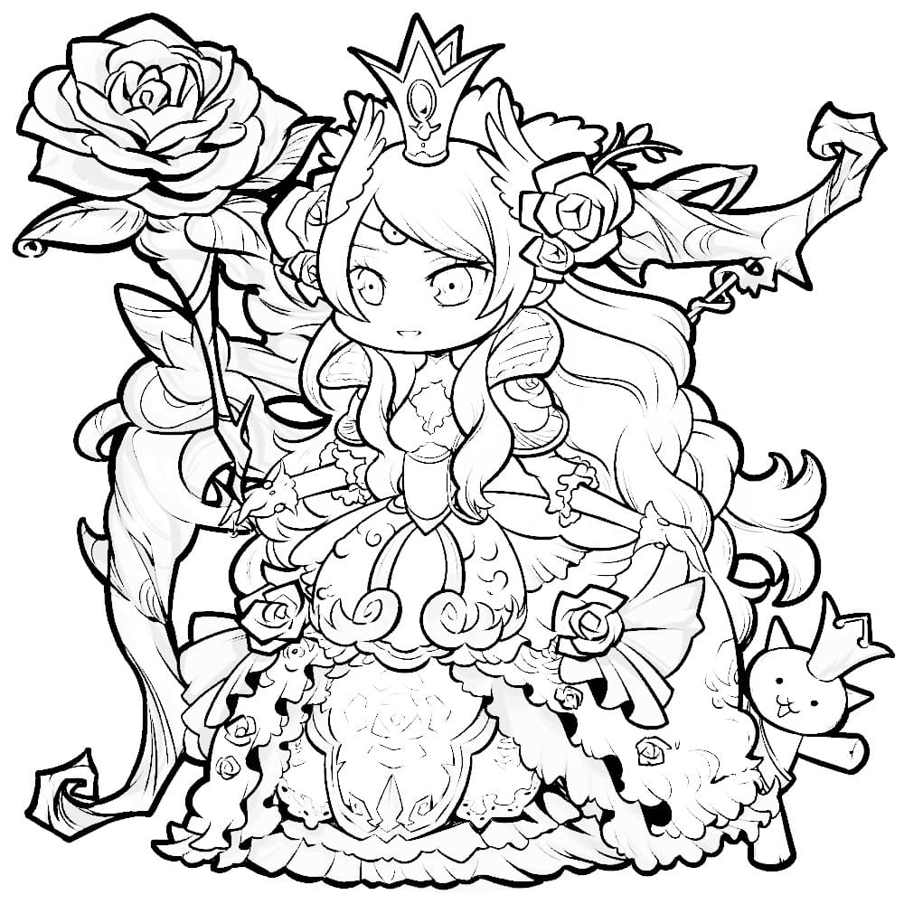 Księżniczka z bajki anime The Battle Cats