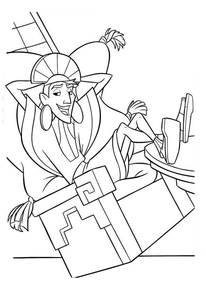 Kuzco zadowolony odpoczywa