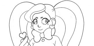 Kolorowanki La Brava La Brava z pięknymi włosami kolorowanka dla dziewczyn