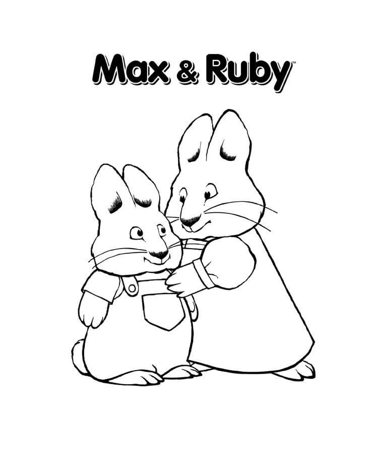 Logo i postacie z bajki Max i Ruby