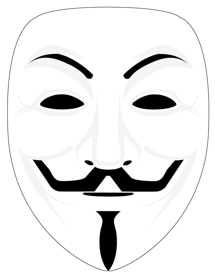 Maska do pokolorowania - Guy Fawkes Night
