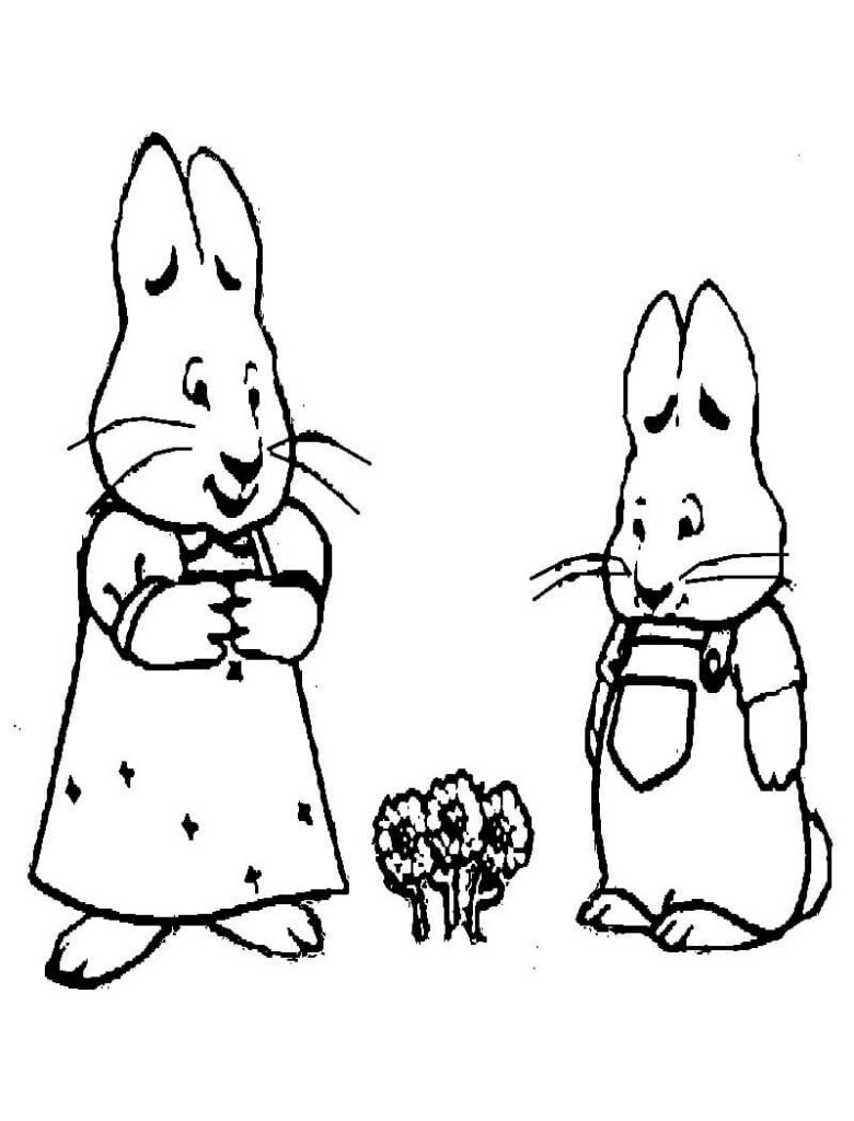 Max i Ruby oraz kwiaty