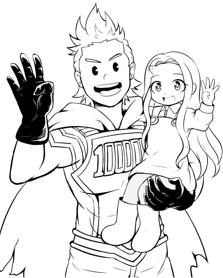 Mirio Togata i dziewczynka chibi Eri