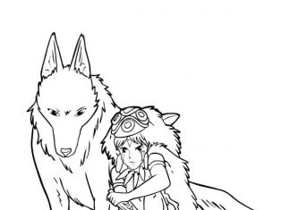 Mononoke i wilk do druku