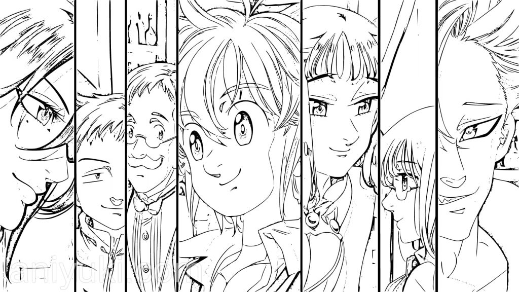 Nanatsu No Taizai do pokolorowania