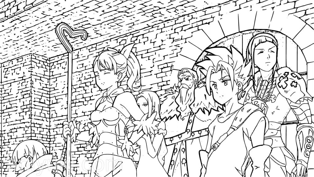 Nanatsu No Taizai do wydrukowania kolorowanka