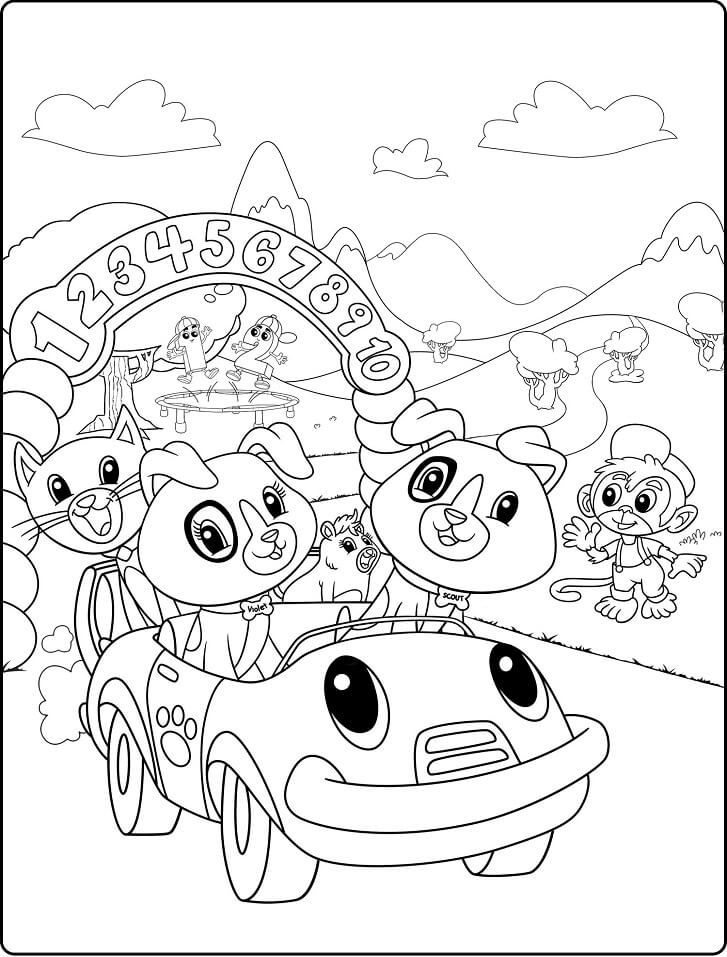 Numberland Leapfrog kolorowanka