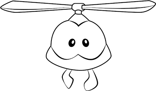 Om Nom jako helikopter ze śmigłem