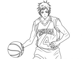 POjedynek na boisku do koszykówki kolorowanka