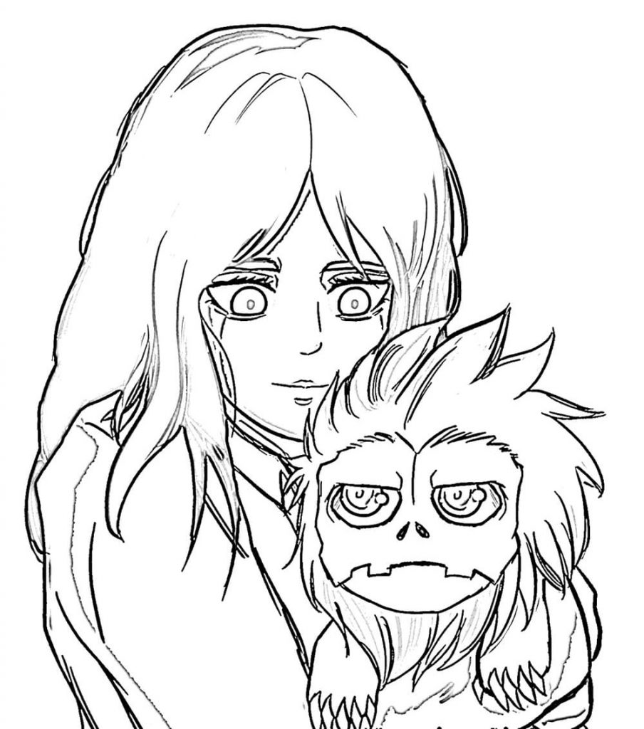 Pieck Finger i chibi Porco Galliard kolorowanka