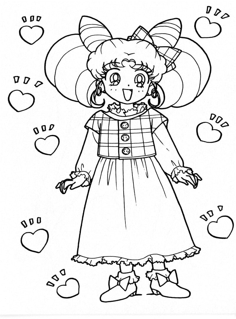 Piękna dziewcyzna w stylizacji z bajki Czarodziejki z Księżyca