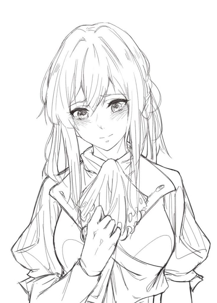 Piękna stylizacja Violet Evergarden