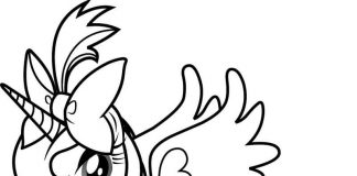 Pięknie ubrana Luna kolorowanka dla dzieci