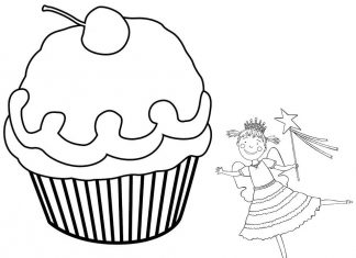 Pinkalicious i babeczka do wydruku