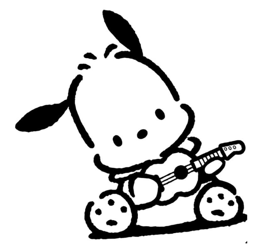 Pochacco gra na gitarze