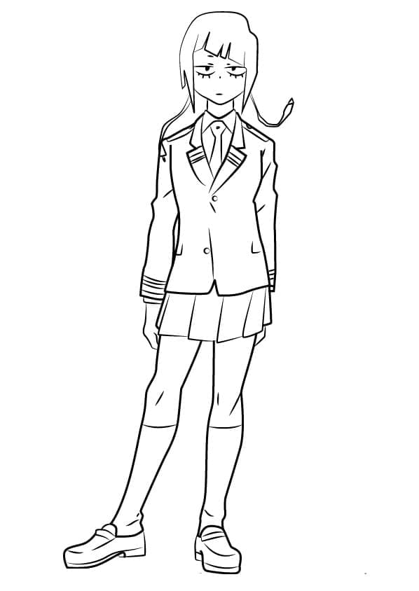 Postać anime w mundurku szkolnym