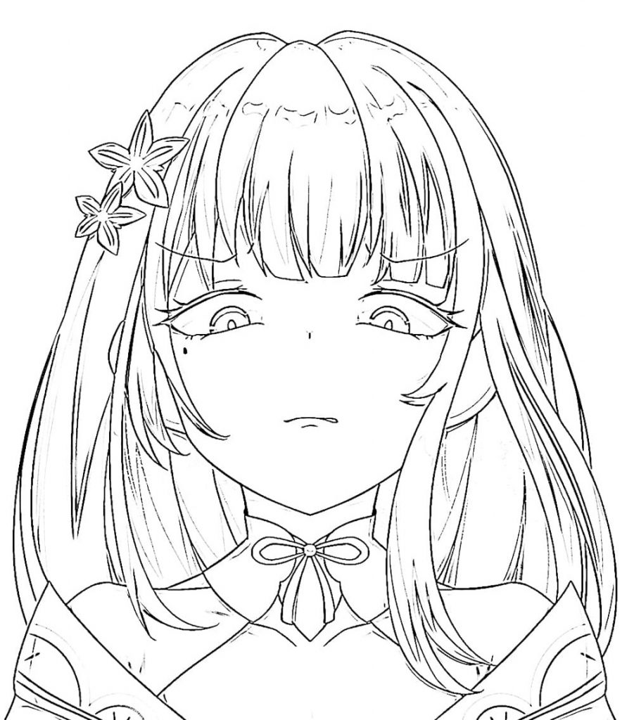 Postać z gry anime do wydruku