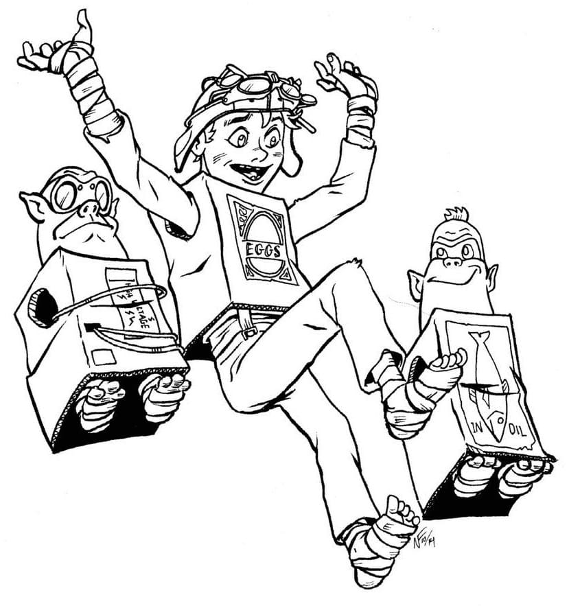 Postacie Boxtrolls do druku