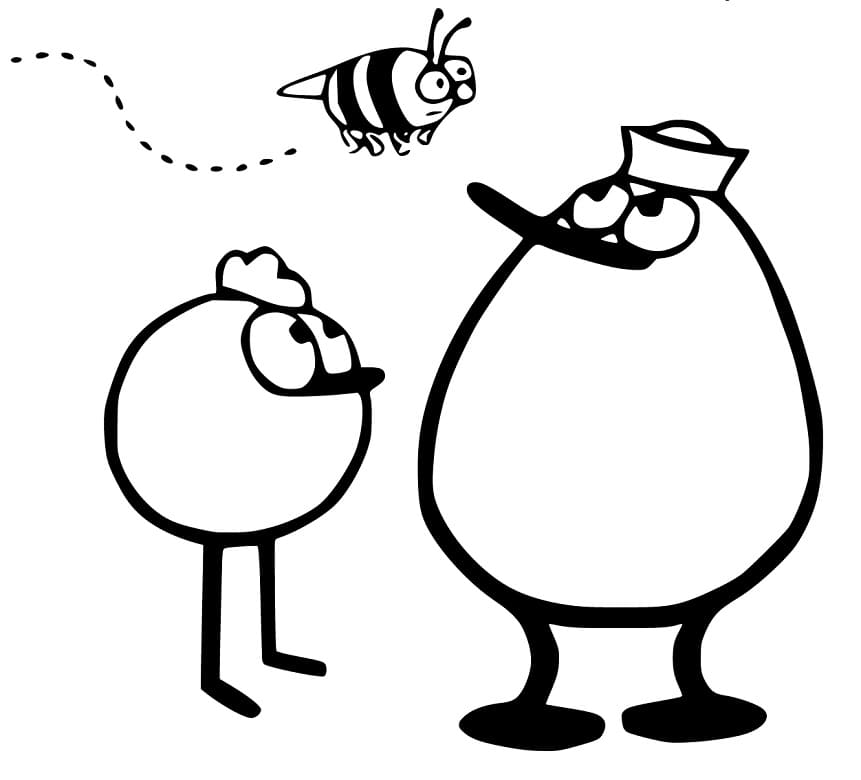 Postacie Peep, Quack oraaz pszczoła