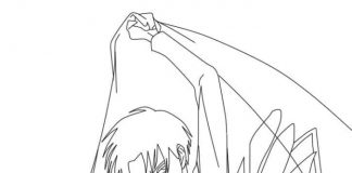 Kolorowanki Levi Ackerman Postacie z anime Attack on Titan kolorowanka