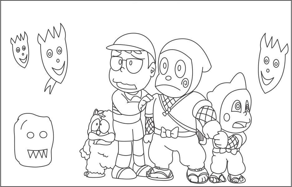 Postacie z anime na jednym obrazku dla dzieci