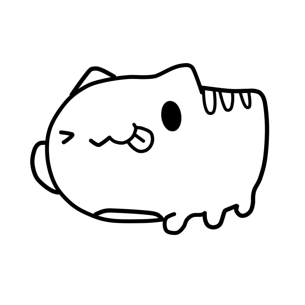 Prosty obrazek dla dzieci do pokolorowania z Bugcat Capoo