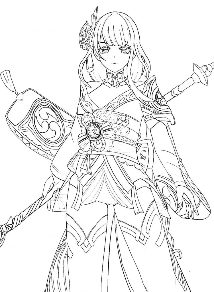 Raiden Shogun z mieczem samurajskim