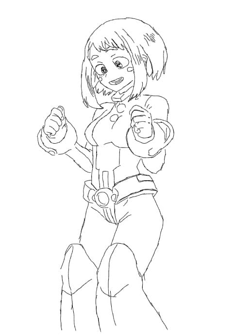 Rysunek Uraraka Ochako