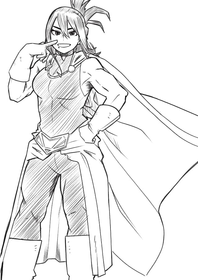 Rysunek dziewczyny anime