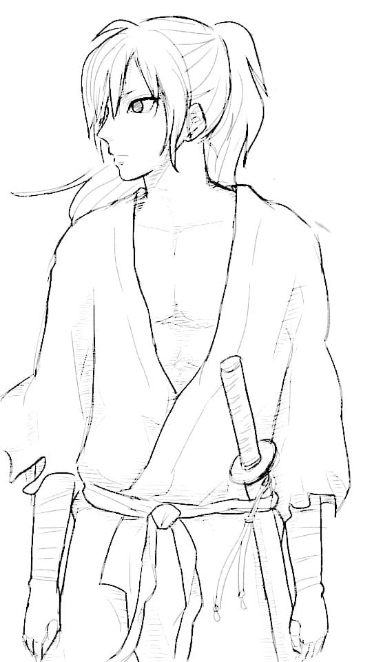 Rysunek postaci anime