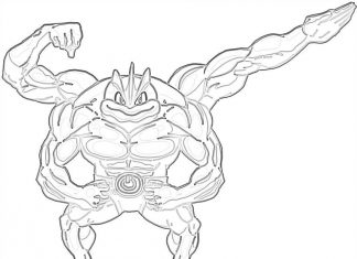 Rysunek z Pokemonów - Machamp