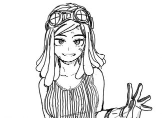 Kolorowanki Mei Hatsume Rysunek z dziewczyną anime