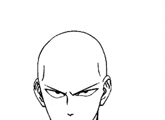 Kolorowanki One Punch Man Saitama z One Punch Man do druku