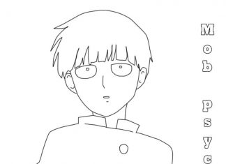 Kolorowanki Mob Psycho 100 Shigeo Kageyama Mob