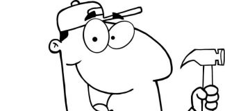 Kolorowanki Pracownik Budowlany