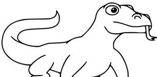 Kolorowanki Smok z Komodo