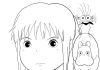 Kolorowanki Spirited Away Spirited Away i przyjaciele anime kolorowanka