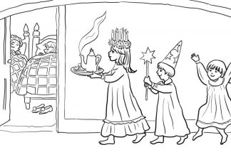 Kolorowanki Dzień Świętej Łucji