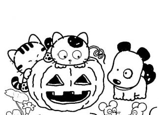 Kolorowanki Tama and Friends Świętowanie dnia hallowen kolorowanka