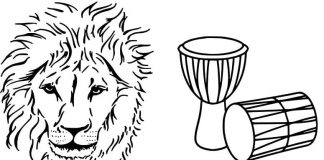 Kolorowanki Kenia Symbole kraju afrykańskiego - Kenia