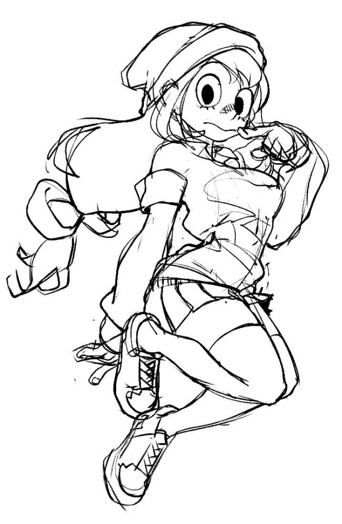 Szkic postaci Tsuyu Asui