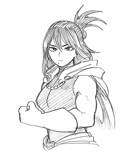 Szkicz dziewczyny anime