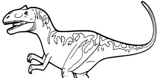 Kolorowanki Allozaur Szybki dinozaur na dwóch łapach