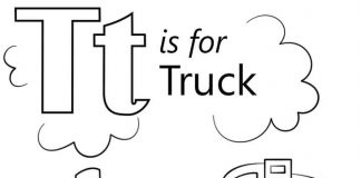 Kolorowanki Litera T