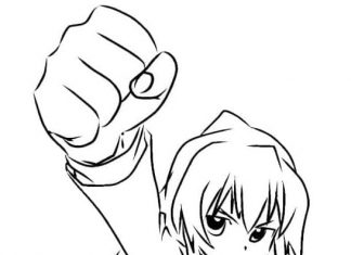 Kolorowanki Toradora Taiga Aisaka z anime